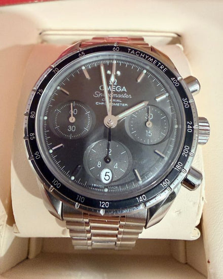 2019 Omega Speedmaster 38MM Grey Dial Steel Bracelet (324.30.38.50.06.001)