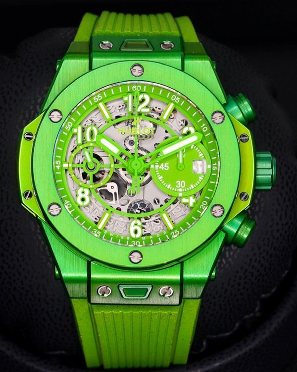 No Reserve - 2025 Hublot Big Bang "Nespresso" L. E. 42MM Skeleton Dial Rubber Strap (441.UG.5220.RX.NES23)