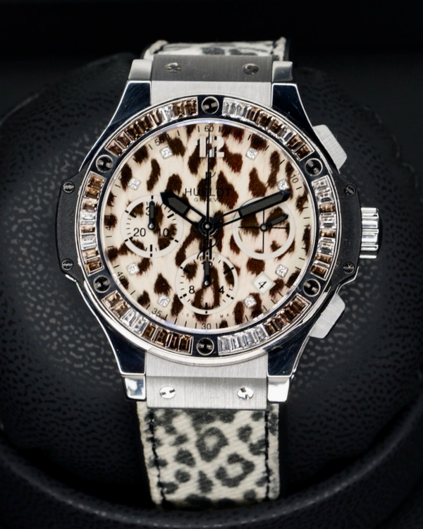 No Reserve - Hublot Big Bang "Snow Leopard" 41MM Leopard Dial Rubber Strap (341.CW.7717.NR.1977)