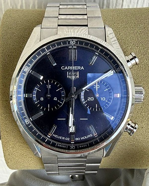 2021 Tag Heuer Carrera Calibre 42MM Blue Dial Steel Bracelet (CBN2011.BA0642)