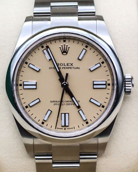 2025 Rolex Oyster Perpetual 41MM Beige Dial Oyster Bracelet (134300)