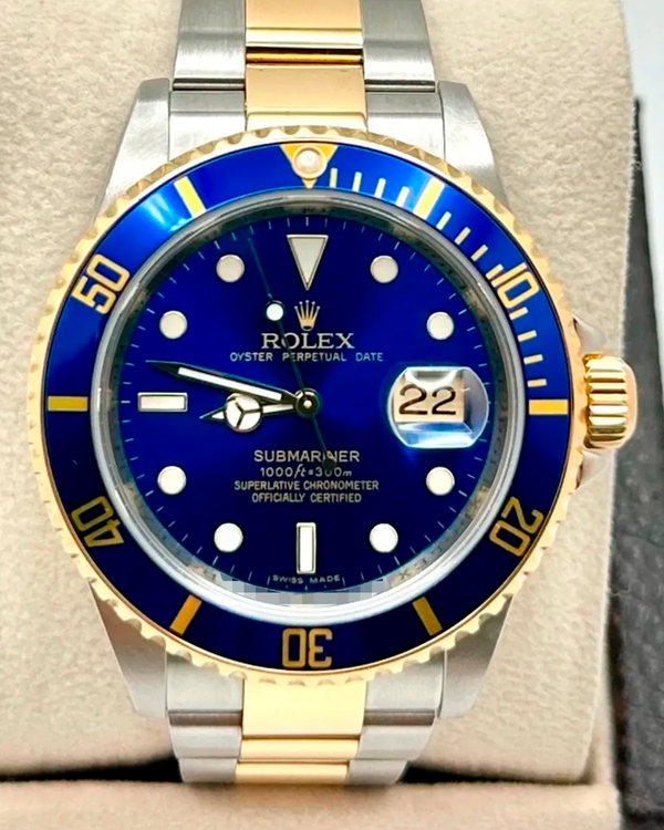 2008 Rolex Submariner Date "Bluesy" 40MM Blue Dial Two-Tone Oyster Bracelet (16613)