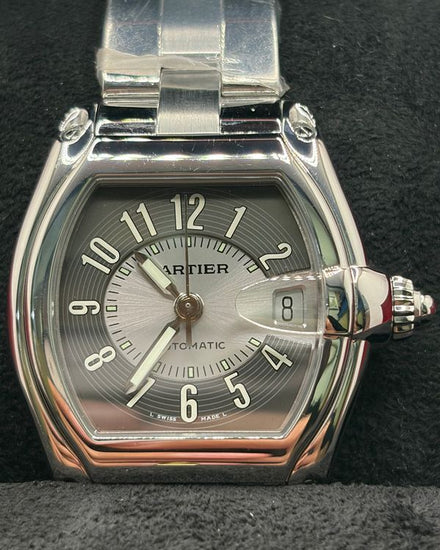 2010 Cartier Roadster Large 38MM Grey Dial Steel Bracelet (W62001V3)