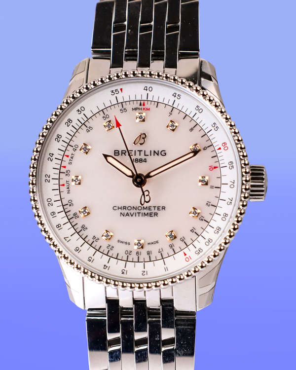 Breitling Navitimer 35MM Mother of Pearl Dial Steel Bracelet (A17395211A1A1)