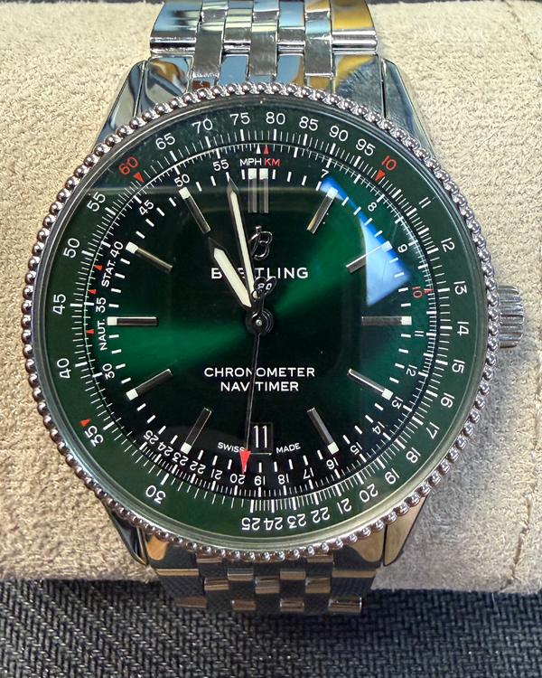 2023 Breitling Navitimer 41MM Green Dial Steel Bracelet (A17326361L1A1)