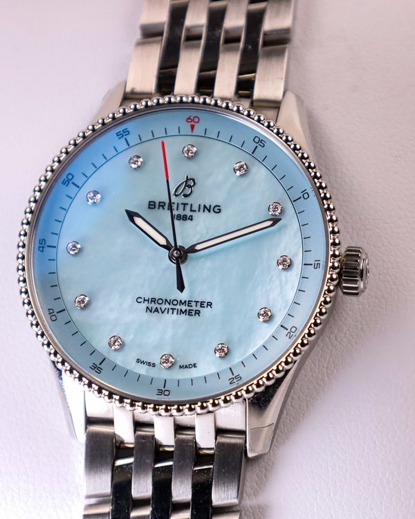 Breitling Navitimer 32MM Quartz Mother of Pearl Dial Steel Bracelet (A77320)