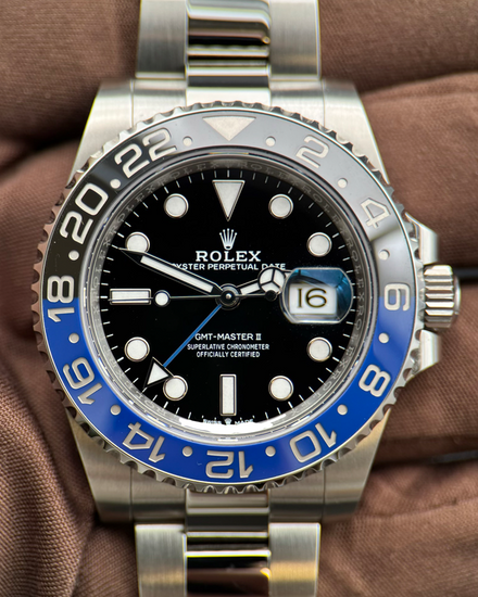 Rolex GMT-Master II "Batman" 40MM Black Dial Oyster Bracelet (126710BLNR)