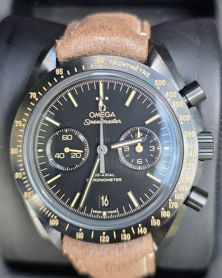 2017 Omega Speedmaster Dark Side of the Moon "Vintage Black" 44.25MM Black Dial Leather Strap (311.92.44.51.01.006)