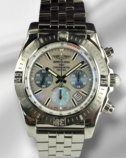 2020 Breitling Chronomat "Japan" L.E. 44MM Mother of Pearl Dial Steel Bracelet (AB01152A/A813)