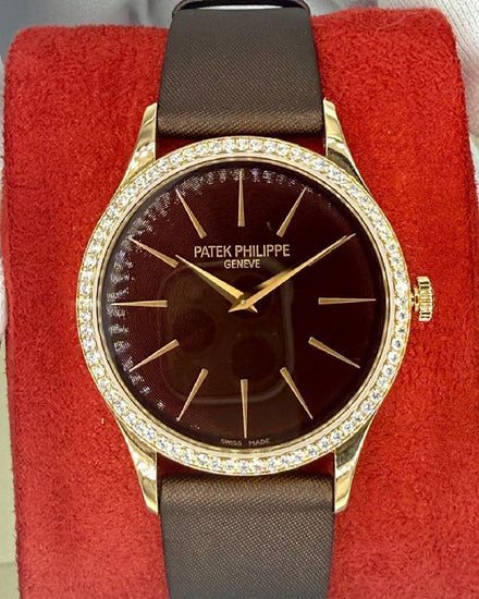 Patek Philippe Calatrava 33MM Brown Dial Leather Strap (4897R-001)