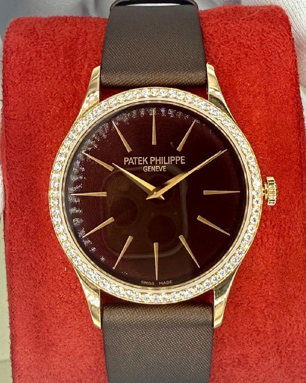Patek Philippe Calatrava 33MM Brown Dial Leather Strap (4897R-001)