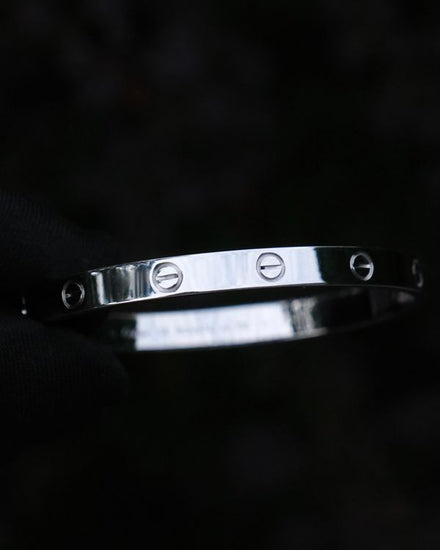 2022 Cartier Love Bracelet 18K White Gold Classic Model 6.1MM Size 18CM (CRB6067618)