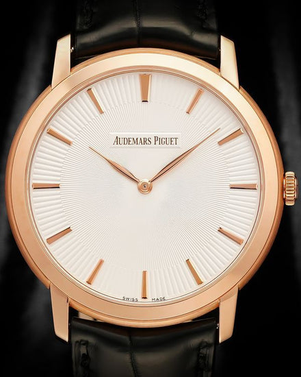 2014 Audemars Piguet Jules Audemars 41MM Silver Dial Leather Strap (15180OR.OO.A102CR.01)