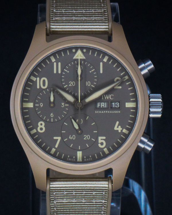 No Reserve - 2024 IWC Schaffhausen Pilot Top Gun "Mojave Desert" 41.9MM Brown Dial Textile Strap (IW389402)