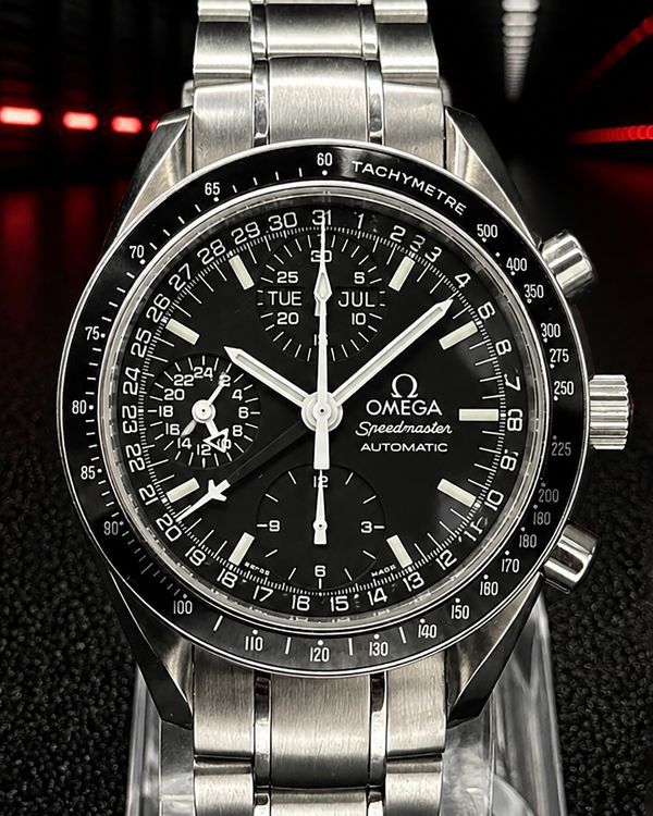 No Reserve - Omega Speedmaster Day-Date 39MM Black Dial Steel Bracelet (3520.50.00)
