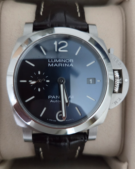 2026 Panerai Luminor Marina 40MM Blue Dial Leather Strap (PAM01370)