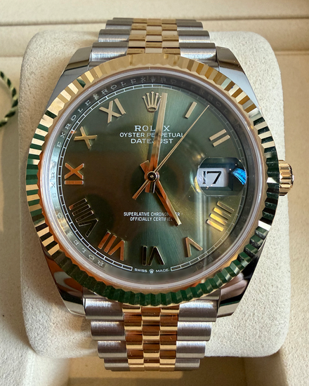 2026 Rolex Datejust 41MM Olive Green Dial Two-tone Jubilee Bracelet (126333)