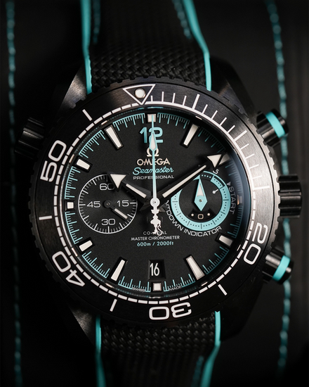 2026 Omega Seamaster Planet Ocean 600M Chronograph "ETNZ Deep Black" 45.5MM Black Dial Rubber Strap (215.92.46.51.01.003)