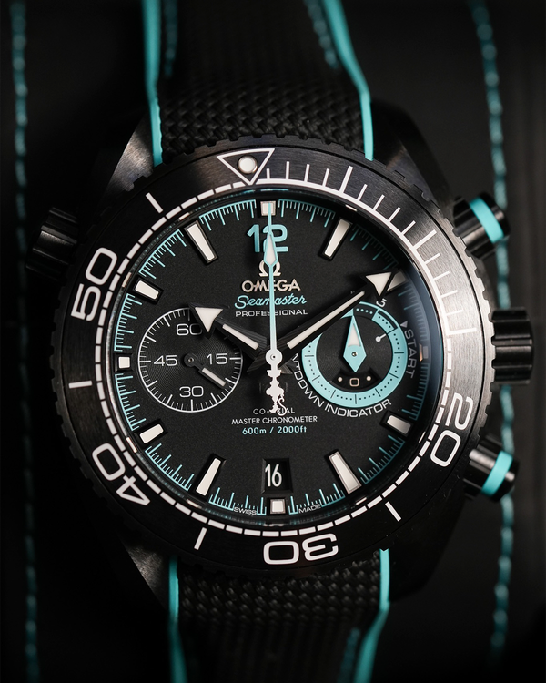 2026 Omega Seamaster Planet Ocean Chronograph 600M "ETNZ" 45.5MM Black Dial Textile Strap (215.92.46.51.01.003)