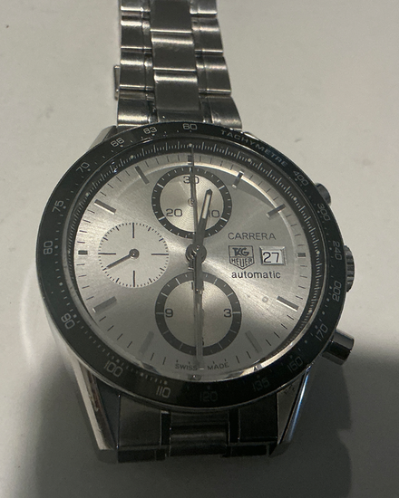 No Reserve - Tag Heuer Carrera Calibre 16 41MM Silver Dial Steel Bracelet (CV2011)