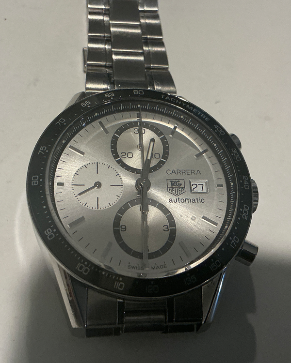 No Reserve - Tag Heuer Carrera Calibre 16 41MM Silver Dial Steel Bracelet (CV2011)
