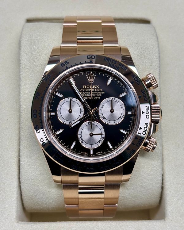 2026 Rolex Cosmograph Daytona 40MM Black Dial Rose Gold Oyster Bracelet (126505)