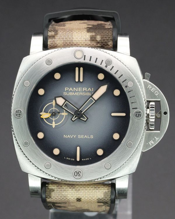 No Reserve - 2024 Panerai Submersible "Navy SEALs" Boutique Edition 44MM Grey Dial Rubber Strap (PAM01518)