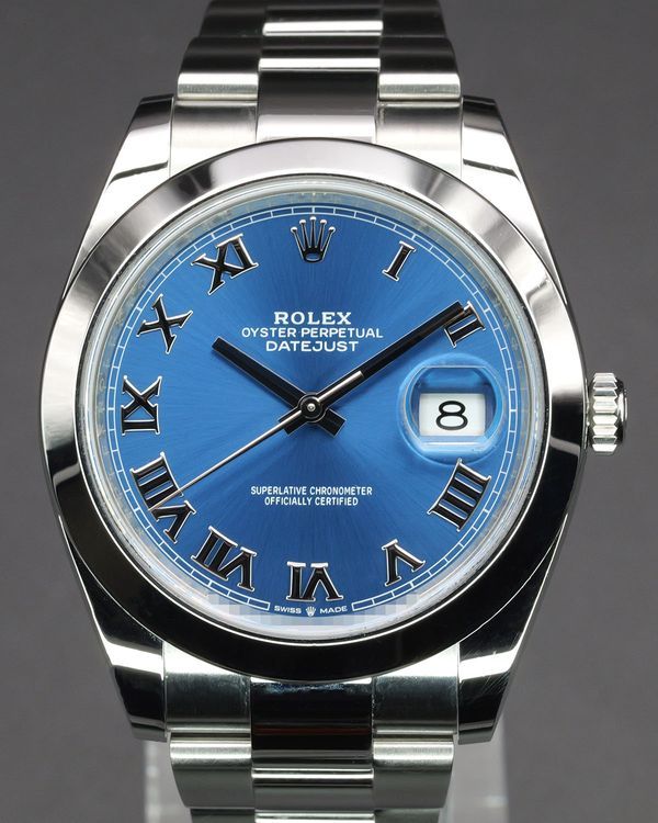 No Reserve - 2021 Rolex Datejust 41MM Blue Dial Oyster Bracelet (126300)