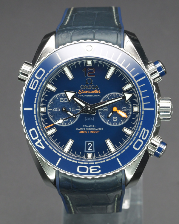 No Reserve - New?Learn how it works. 2023 Omega Seamaster Planet Ocean 600M 45.5MM Blue Dial Leather Strap (215.33.46.51.03.001)