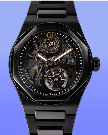 2022 Girard Perregaux Laureato 42MM Skeleton Dial Ceramic Bracelet (81015-32-001-32A)