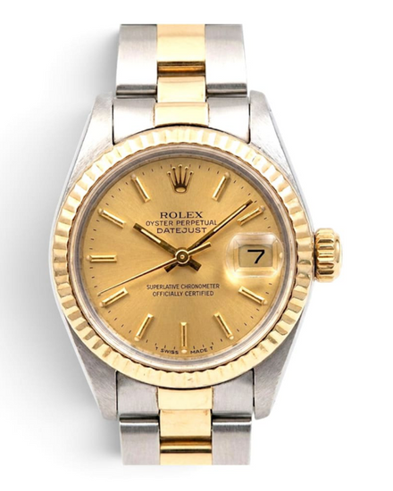 Rolex Lady-Datejust 26MM Champagne Dial Aftermarket Two-Tone Oyster Bracelet (6917)