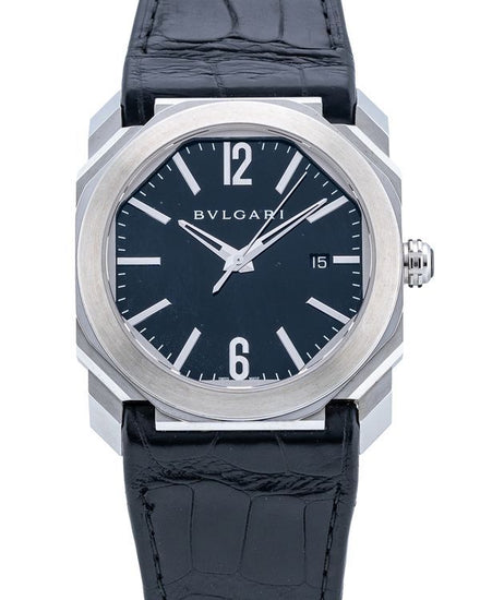 2014 Bvlgari Octo Solotempo 41MM Black Dial Leather Strap (BGO41S)