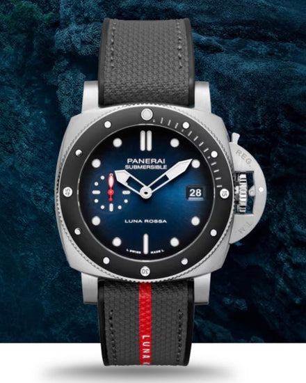 2024 Panerai Submersible "Luna Rossa" L.E. 42MM Blue Dial Rubber Strap (PAM01565)
