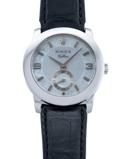 2013 Rolex Cellini 35MM Mother of Pearl Dial Leather Strap (5240/6)