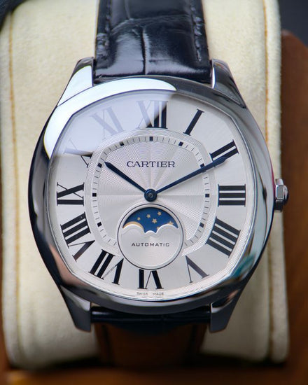 No Reserve - 2021 Cartier Drive De Cartier 40MM Silver Dial Leather Strap (WSNM0017)
