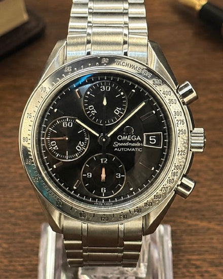 No Reserve - Omega Speedmaster Date 39MM Black Dial Steel Bracelet (3513.50.00)