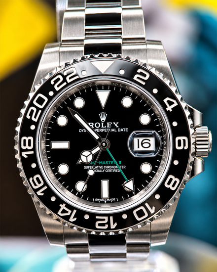 No Reserve - 2018 Rolex GMT-Master II 40MM Black Dial Oyster Bracelet (116710LN)