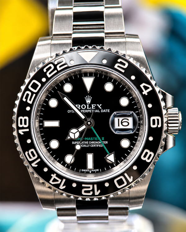 No Reserve - 2018 Rolex GMT-Master II 40MM Black Dial Oyster Bracelet (116710LN)