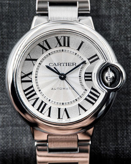 No Reserve - 2016 Cartier Ballon Bleu 33MM Silver Dial Steel Bracelet (W6920071)