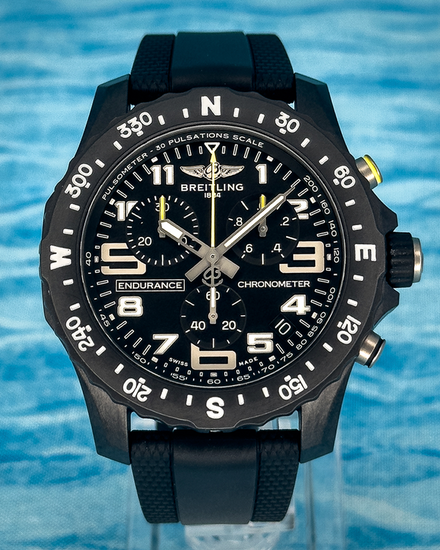 2025 Breitling Endurance Pro 44MM Quartz Black Dial Rubber Strap (X82310E51B1S2)