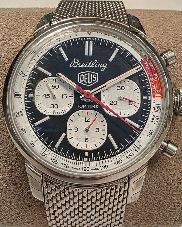 2025 Breitling Top Time B01 Deus 41MM Black Dial Steel Bracelet (AB0176)