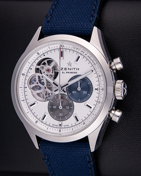 2026 Zenith El Primero Chronomaster Open 40MM White Dial Textile Strap (03.3300.3604/69.C823)