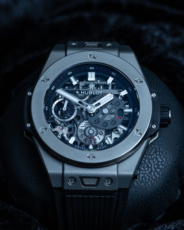 2014 Hublot Spirit Of Big Bang Meca-10 45MM Skeleton Dial Rubber Strap (414.NI.1123.RX)