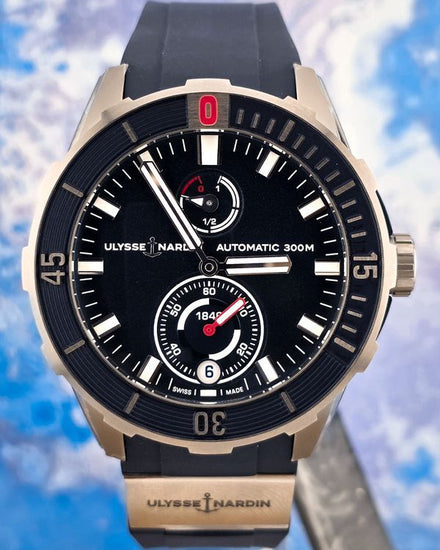 2026 Ulysse Nardin Diver 44MM Blue Dial Rubber Strap (1183-170/93)