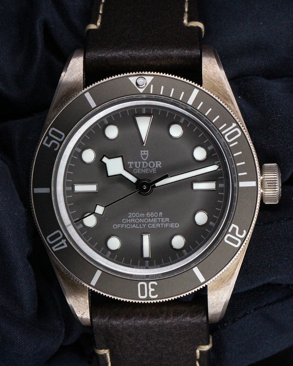 No Reserve - 2024 Tudor Black Bay 58 925 Silver 39MM Grey Dial Leather Strap (79010SG)
