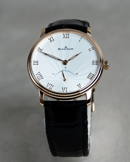 2022 Blancpain Villeret Ultraplate 40MM White Dial Leather Strap (6653-3642-55A)