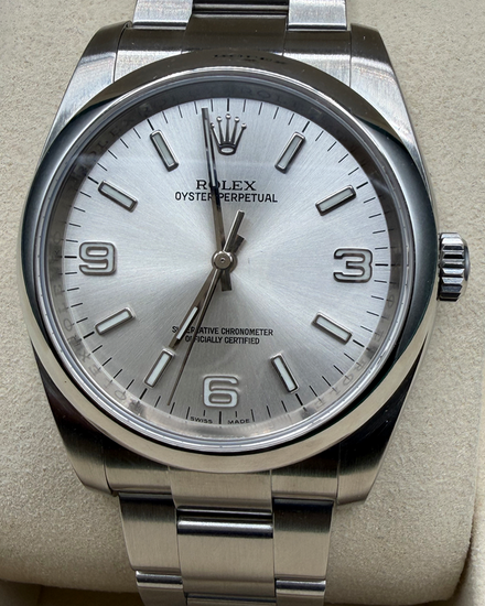 2013 Rolex Oyster Perpetual 36MM Silver Dial Oyster Bracelet (116000)