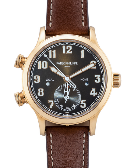 2022 Patek Philippe Calatrava Pilot Travel Time 37.5MM Brown Dial Leather Strap (7234R-001)