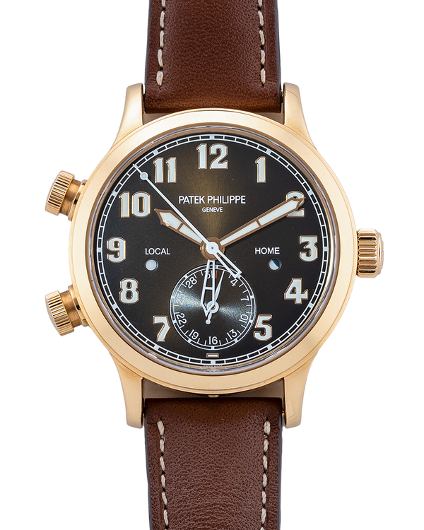2022 Patek Philippe Calatrava Pilot Travel Time 37.5MM Brown Dial Leather Strap (7234R-001)