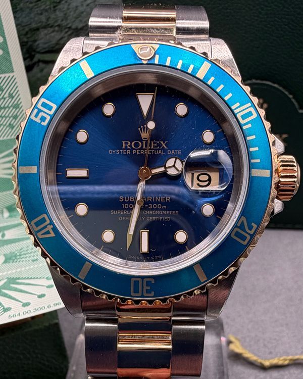 1997 Rolex Submariner Date "Bluesy" 40MM Blue Dial Two-Tone Oyster Bracelet (116613)